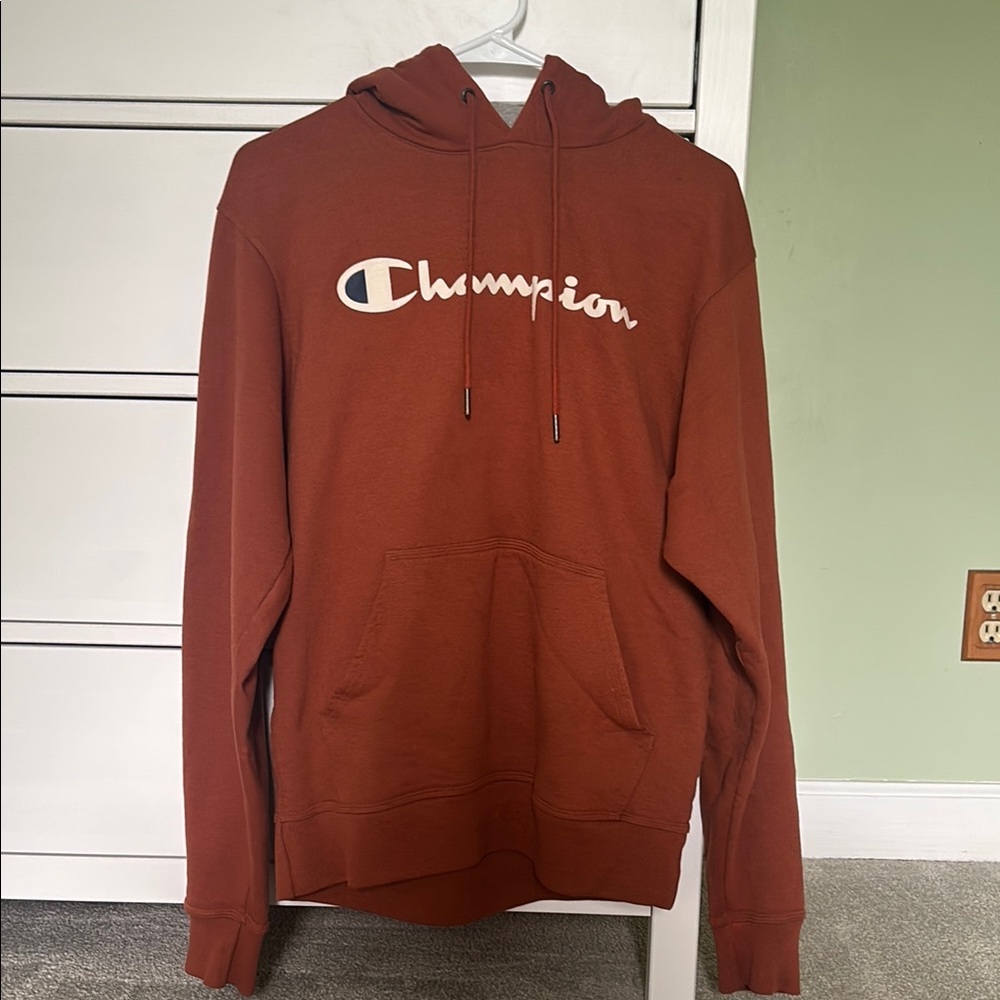 Champion Brown Sweatshirt Hoodie Classic Logo